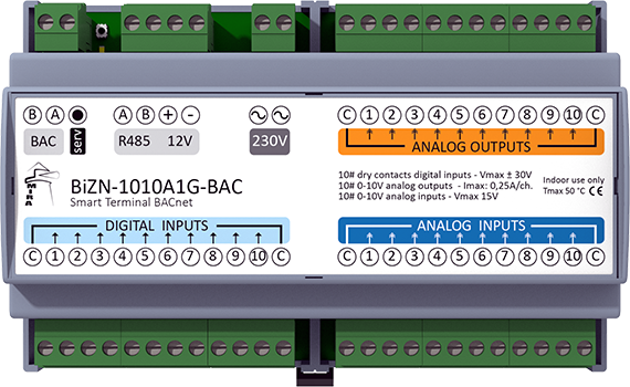 BiZN-1010A1G-BAC - BACnet I/O device