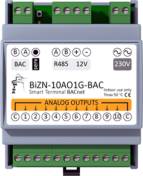 BiZN-10AO1G-BAC - BACnet I/O device