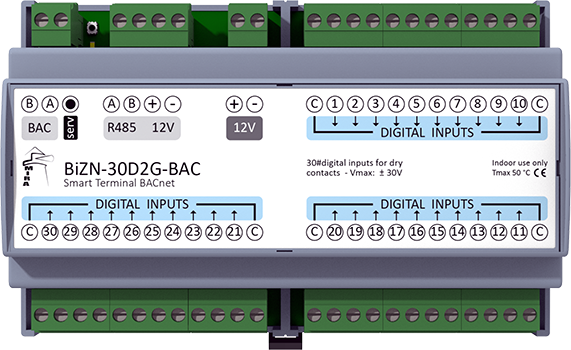 BiZN-30D2G-BAC - BACnet I/O device