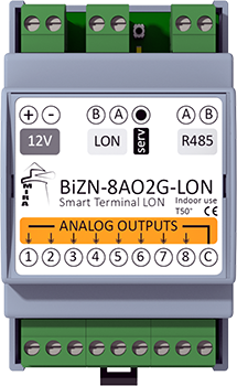 BiZN-8AO2G-LON - LonWorks I/O Device